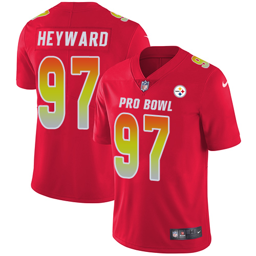 Nike Steelers #97 Cameron Heyward Red Youth Stitched NFL Limited AFC 2018 Pro Bowl Jersey